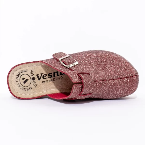 Ženska klompa Royal - Biserno bordo