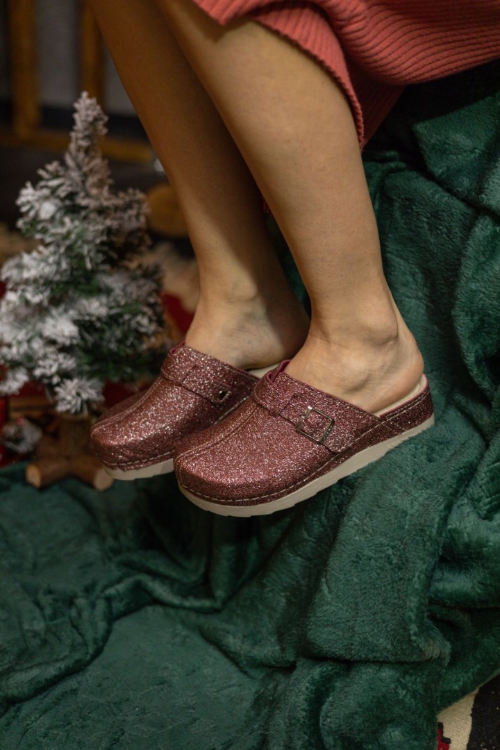 Ženska klompa Royal - Biserno bordo - 38