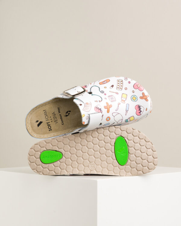 Ženske anatomske klompe Print - Doktor