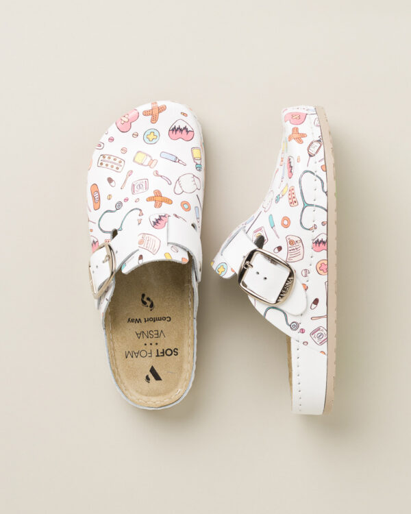 Ženske anatomske klompe Print - Doktor