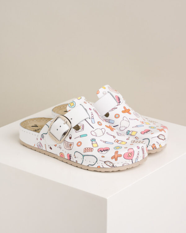 Ženske anatomske klompe Print - Doktor