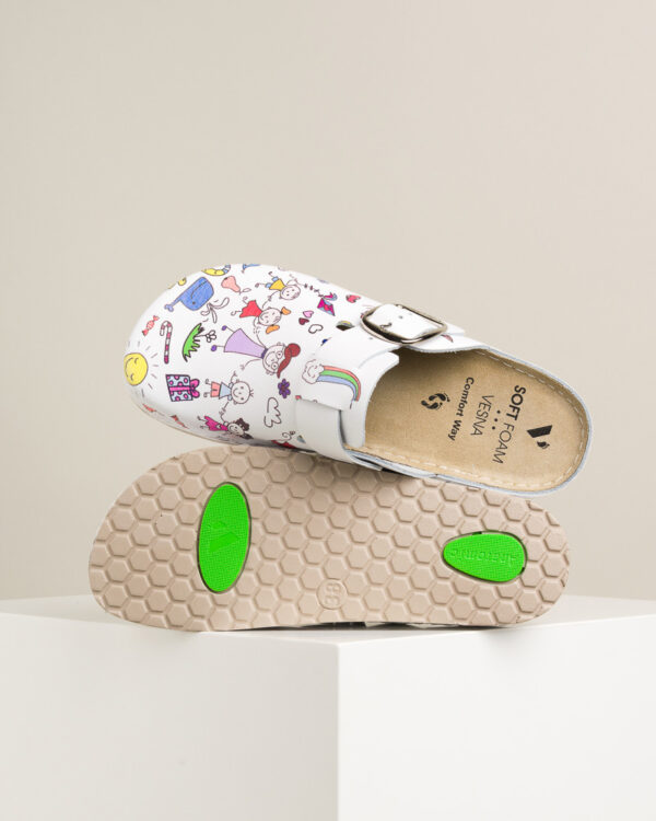 Ženske anatomske klompe Print - Vrtić