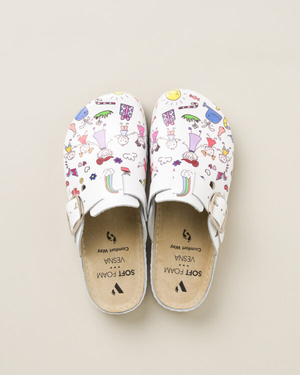 Ženske anatomske klompe Print - Vrtić