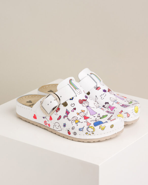 Ženske anatomske klompe Print - Vrtić