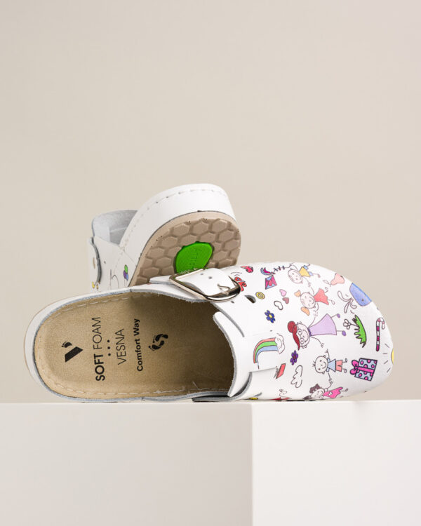 Ženske anatomske klompe Print - Vrtić