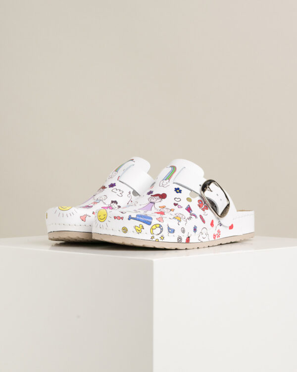 Ženske anatomske klompe Print - Vrtić