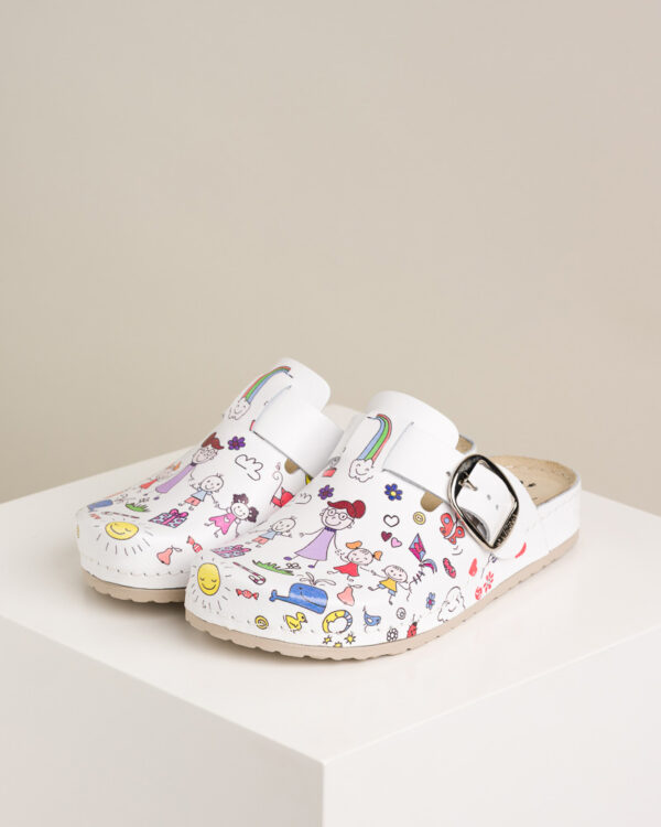 Ženske anatomske klompe Print - Vrtić