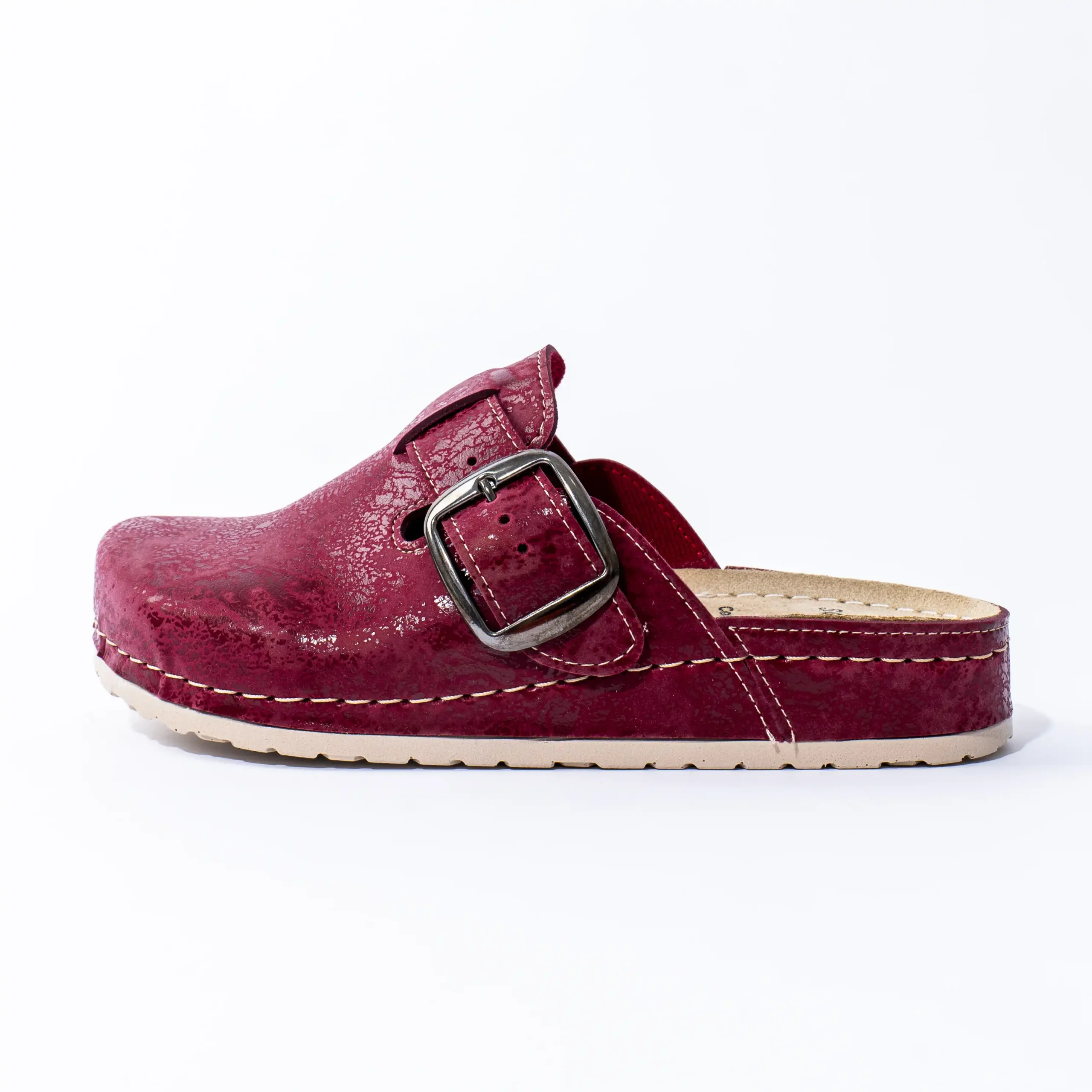 Ženske klompe Venecija - Bordo - 42