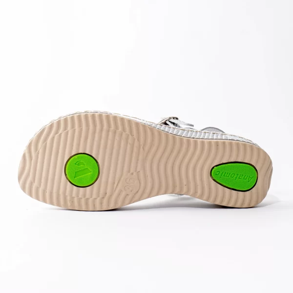 Ženske sandale Massage gel - Bijelo-srebrne