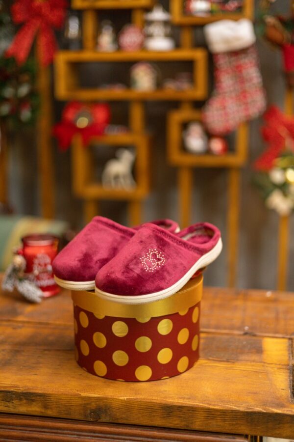 Ženske sobne papuče Iva - Bordo