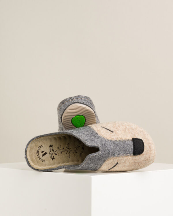 Ženske sobne papuče Vuk - Bež-siva 10 Ženske sobne papuče Vuk - Bež-siva