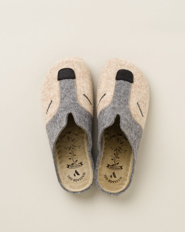 Ženske sobne papuče Vuk - Bež-siva 13 Ženske sobne papuče Vuk - Bež-siva