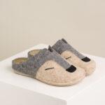 Ženske sobne papuče Vuk - Bež-siva 2 Ženske sobne papuče Vuk - Bež-siva
