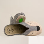 Ženske sobne papuče Vuk - Bež-siva 4 Ženske sobne papuče Vuk - Bež-siva