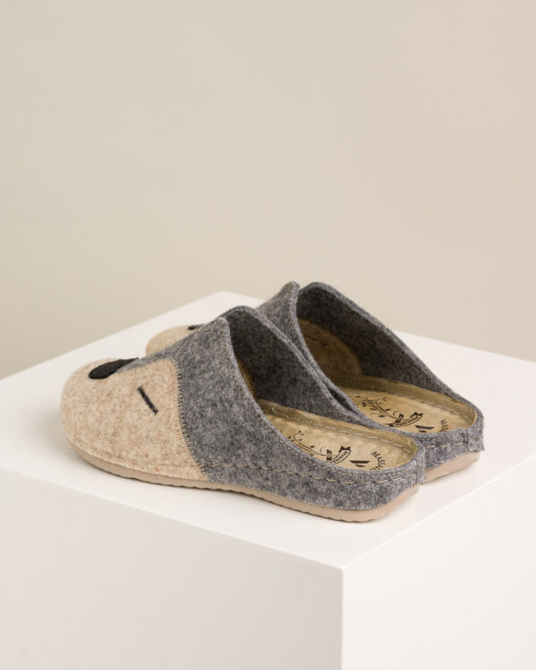 Ženske sobne papuče Vuk - Bež-siva 5 Ženske sobne papuče Vuk - Bež-siva