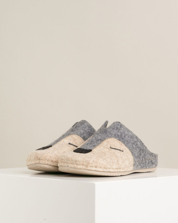 Ženske sobne papuče Vuk - Bež-siva 6 Ženske sobne papuče Vuk - Bež-siva